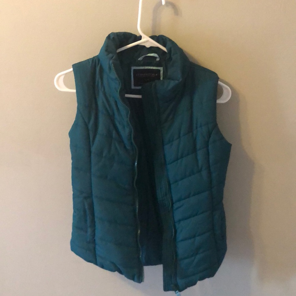 Dark forest green vest